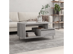 Vidaxl Mesa De Centro 90x49x45 Cm Derivados De Madeira Cinzento Sonoma