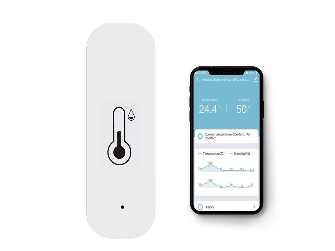 Sensor De Temperatura E Umidade Tuya Wifi Termômetro E Higrômetro Interno Aquaforge