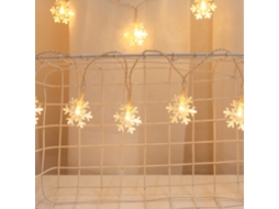 Luzes de Natal em formato de floco de neve 2026 com caixa de bateria para decoração de ambientes, Natal, festas, camping e atividades ao ar livre.
