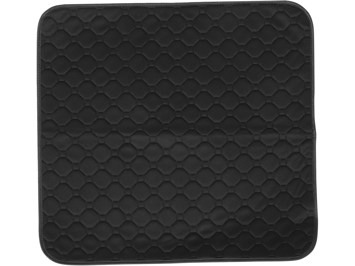 Almofada De Assento Em Poliéster Preto Lavável, Absorvente E Reutilizável.