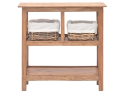 Mesa Consola em Madeira de Mogno Maciça 69x28x70 Cm MAISON EXCLUSIVE