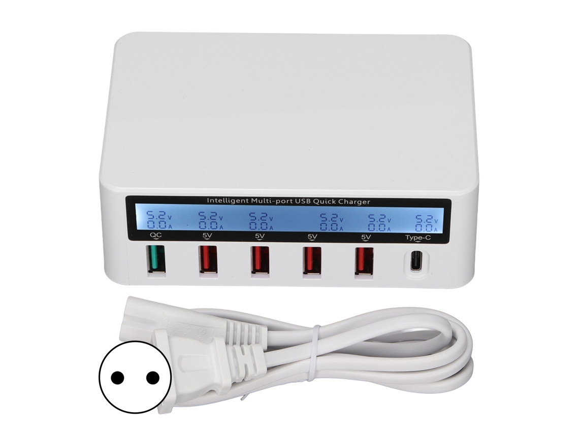 Estação de Carregamento Usb LAXISCREED 6 Portas 40w Rápido