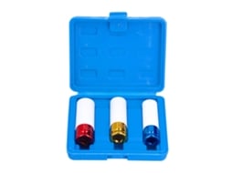 YURU conjunto de 3 Soquetes de Porca de Roda Impacto Parede Fina Drive Profundo em Aço C45 Kit Protector