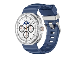 Pulseira De Silicone Com Fivela Prateada Para Samsung Galaxy Watch8 / Watch8 Classic