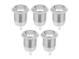 Interruptor De Botão Metálico Impermeável Auto-reset 5pcs Sunflare