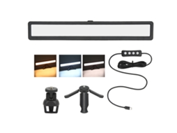 Mini luz de preenchimento LED de 2500 a 9000K com 3 temperaturas de cor, ideal para conferências, com clipe de ângulo ajustável LAXISCREED