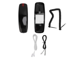 Telefone Fixo com Fio para Casa Grande Botão Controle de Volume Apoio Auditivo Montável na Parede Preto