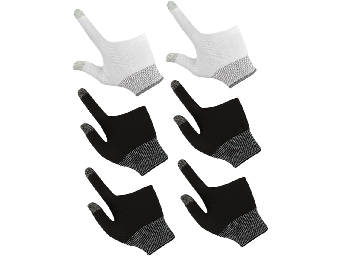 Lurelia Dedeiras Gaming Para Ecrã Tátil 3 Pares, Tecido Respirável, Respirável, Resistente Ao Suor, Para Gaming Móvel E Ecrãs Táteis
