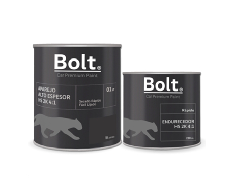 Conjunto Tintas de Retoque BOLT SPRAY PREMIUM PAINT Kit Hs Cinzento Escuro 2K 4:1 + Catalisador 1,25 Lt
