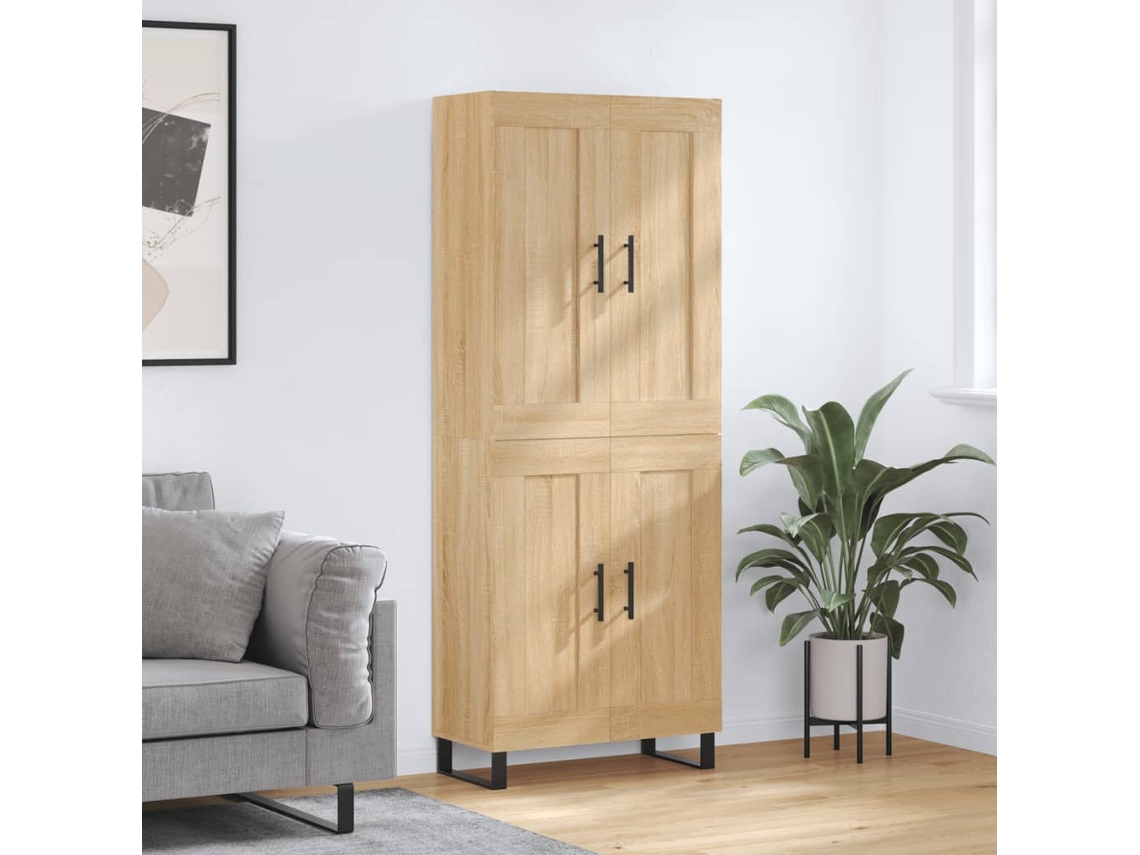 Vidaxl Armário Alto 69,5x34x180 Cm Derivados De Madeira Cor Sonoma