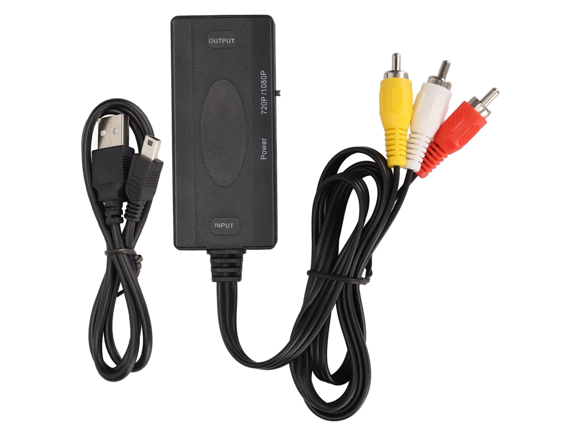 Conversor de Interface Multimídia Hd para Rca e Conversor de Interface Multimídia Hd para Vídeo Composto Av para Tv e Pc CHABERLU
