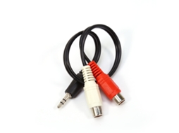 Adaptador Conversor Cabo De Áudio Estéreo 3.5mm Macho Para 2 Rca Fêmea M/f