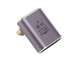 Adaptador De Interface Multimídia Hd 8k Ângulo De 90 Graus Com Indicador E Buraco De Suspensão