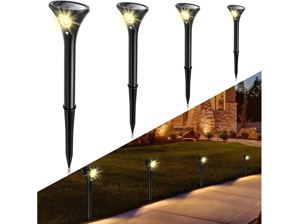 Luz Solar Com Sensor Ip65, 2 Modos Automáticos (jardim)