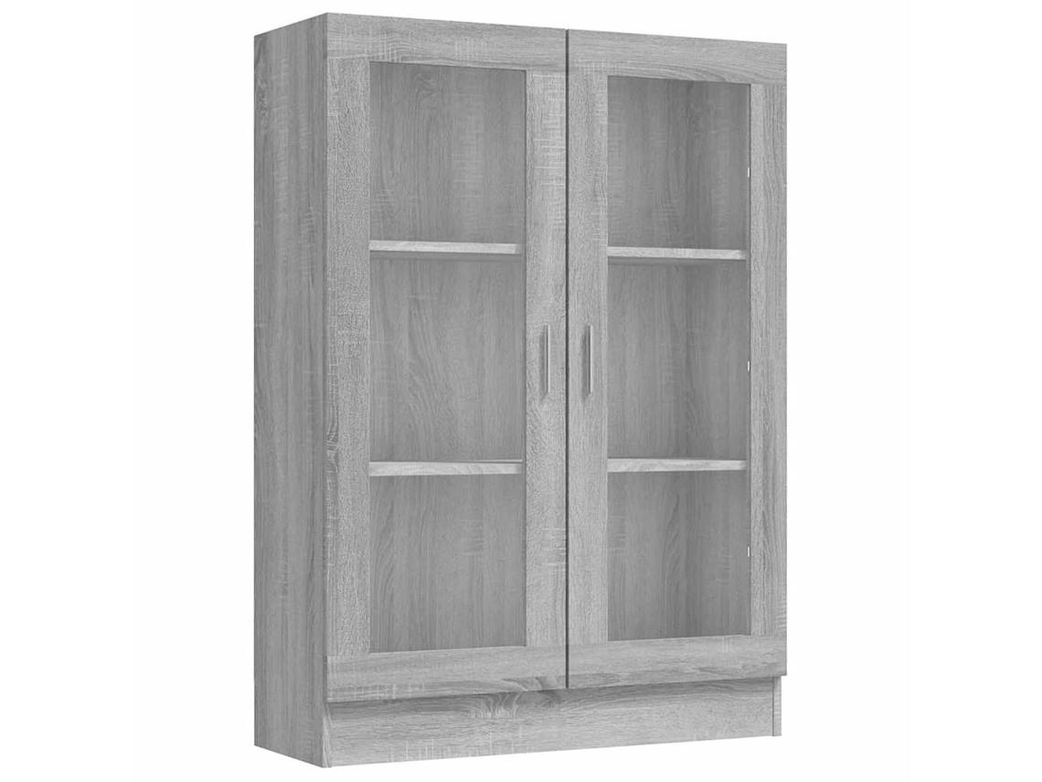 Vitrina Cinzento Sonoma Madeira Derivados MAISON EXCLUSIVE 82,5x30,5x115 cm
