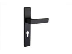 Maçaneta da Porta Lavuzo Imperio WOVAR Black com Escudo Retangular (Pc72)
