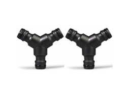 Conector Y Macho Para Mangueira, Com Encaixe Rápido Em Plástico (3 Vias), Pacote Com 2 Unidades