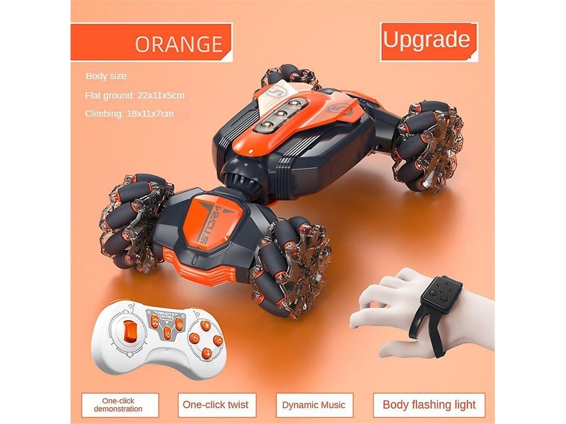 2026 coche Rc Orbi 2024: Coche de Stunt com Sensor de Gestos, Controle Remoto 2.4g e Luz, Presente de Natal