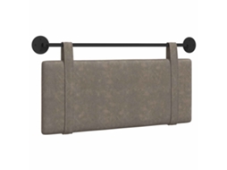Conjunto 1 Cabeceira Moderna Vidaxl Cinzento Couro Sintético (110 X 55 X 5 Cm)