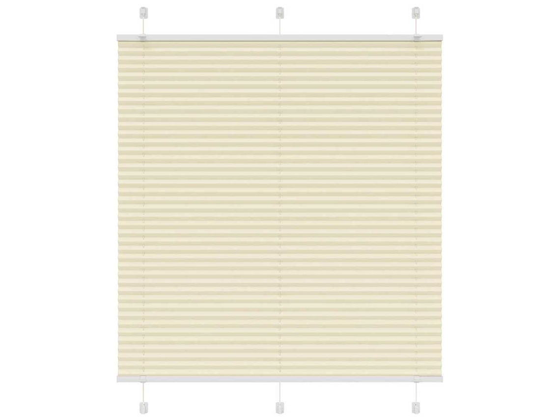 Vidaxl Plissado Cego Creme 120x100cm Largura Tecido 119,4 Cm Poliéster