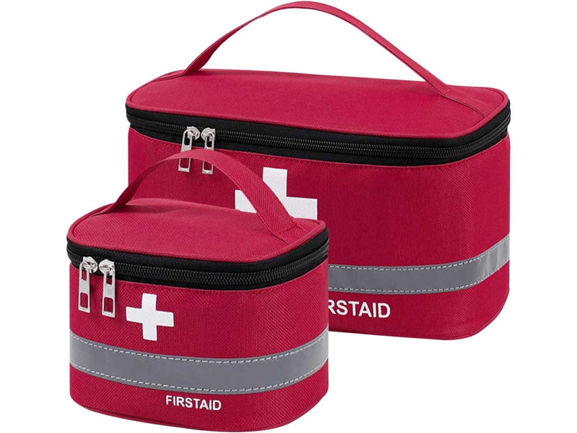 Kit De Primeiros Socorros Com Duas Unidades, Bolsas De Medicamentos Vazias, Kit De Primeiros Socorros Portátil