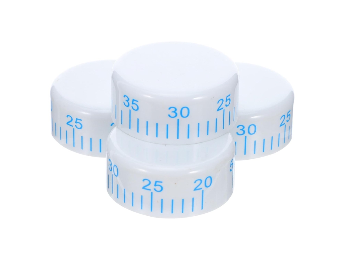 Conjunto de 4 Botões Giratórios para Controle Temperatura Refrigerador, Brancos, Termostato, CHABERLU