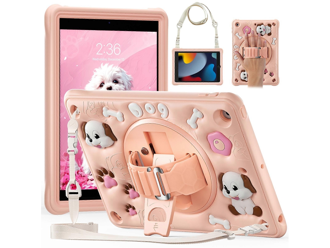 Capa para iPad 10.2 (2020) (2019), Hengrongshen (2021) Capa de silicone TPU com ombreira e suporte