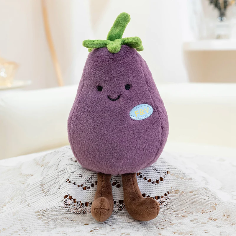 (berinjela, Aproximadamente 15-20 Cm) Brinquedo De Pelúcia Em Formato De Vegetal De Desenho Animado.