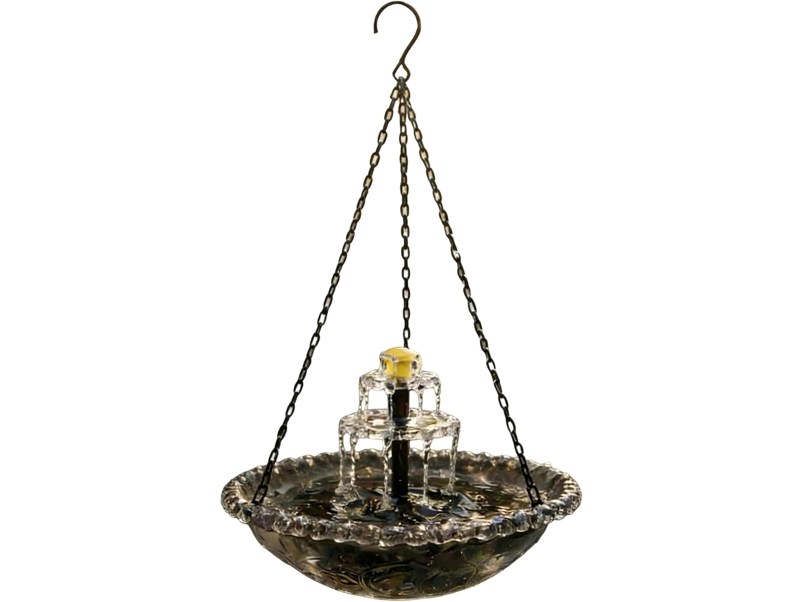 Bebedouro Para Pássaros Decorativo Com Painel Elétrico E Função De Alimentação, Embelezar Espaços Externos.