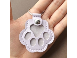 Chaveiro Memorial Com Foto Para Guardar Pelos De Cães E Gatos, Roxo Claro