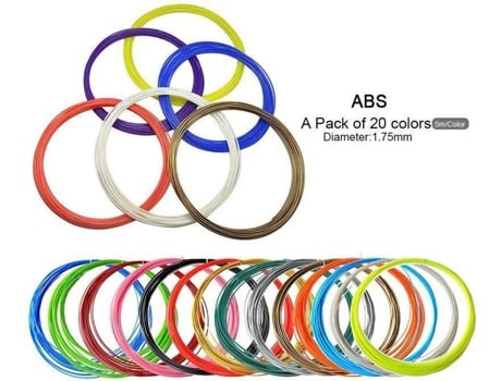 Pack Filamento 3D 20 Cores TRITINA 4480830734475