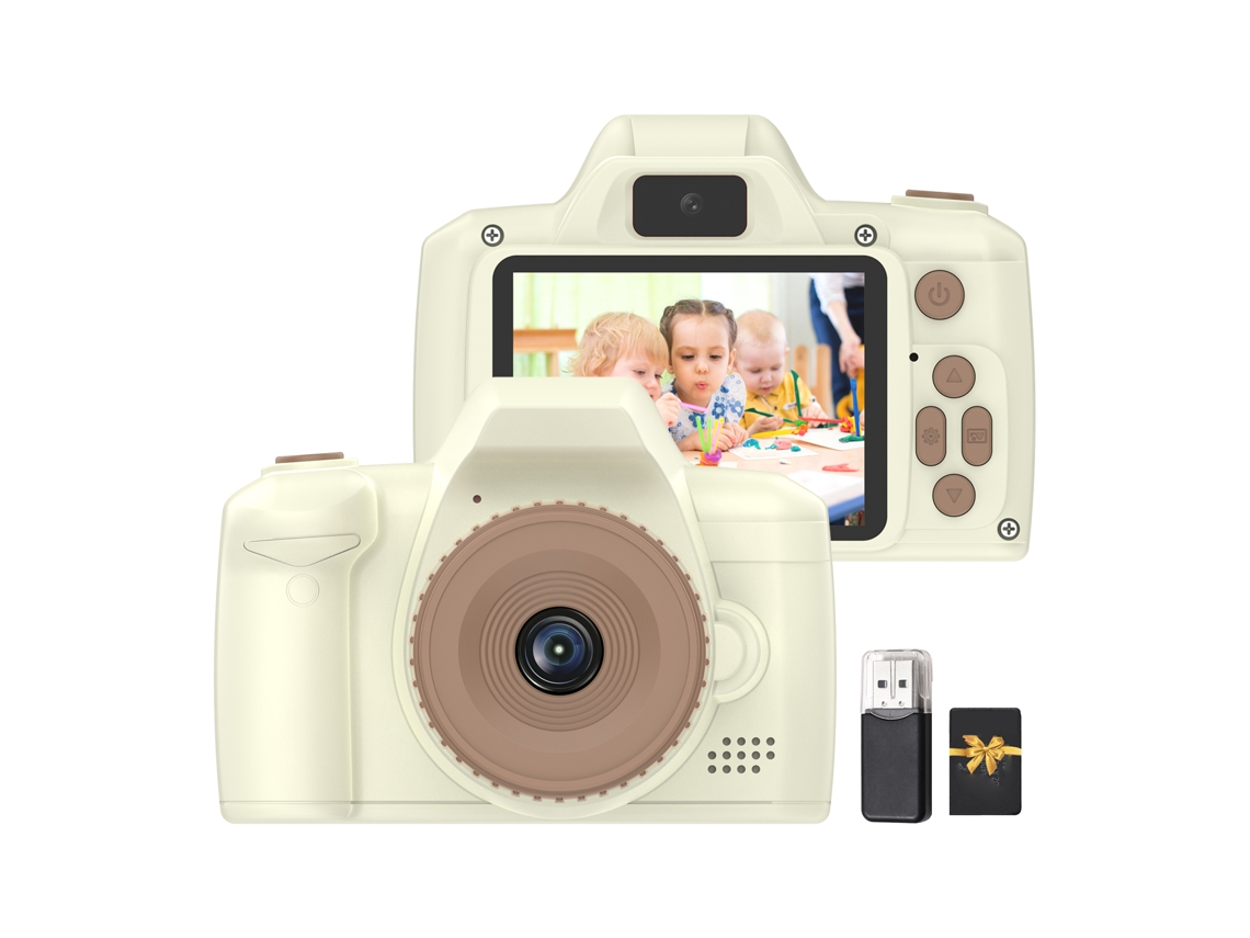 Câmera Digital Para Crianças 1080p Com Lente Dupla Tela Ips 2,4 Polegadas Jogos Música Presente De Aniversário Natal Para Meninos Meninas