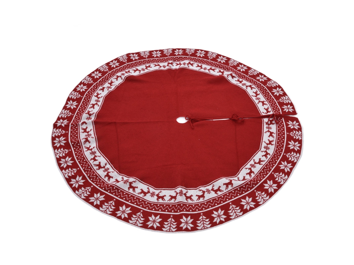 Tapete de Proteção para Árvore de Natal, Reutilizável, Vermelho LAXISCREED