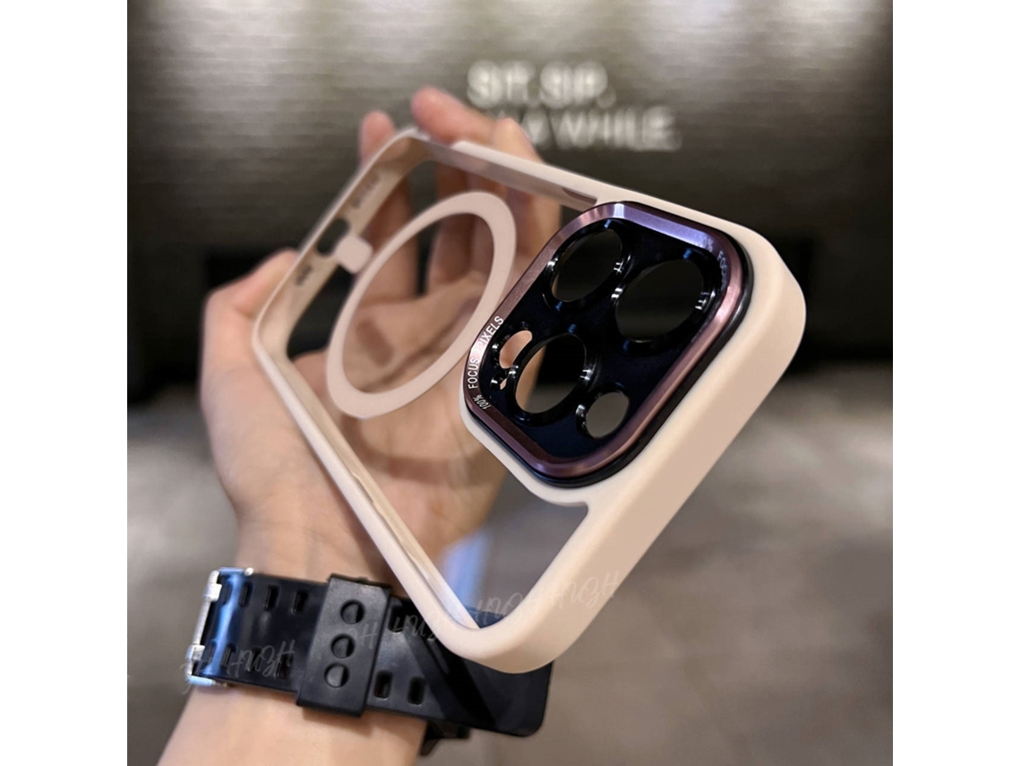 Capa Para Iphone 17 Com Lente De Metal E Suporte Magnético.