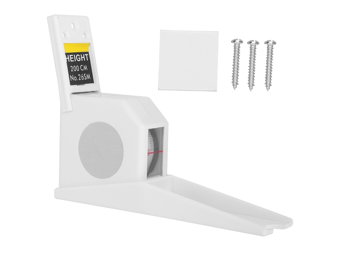 Cinta Métrica Retrátil De 2 Metros Para Medir Altura Herramienta De Medida Manual De Metal Color Blanco