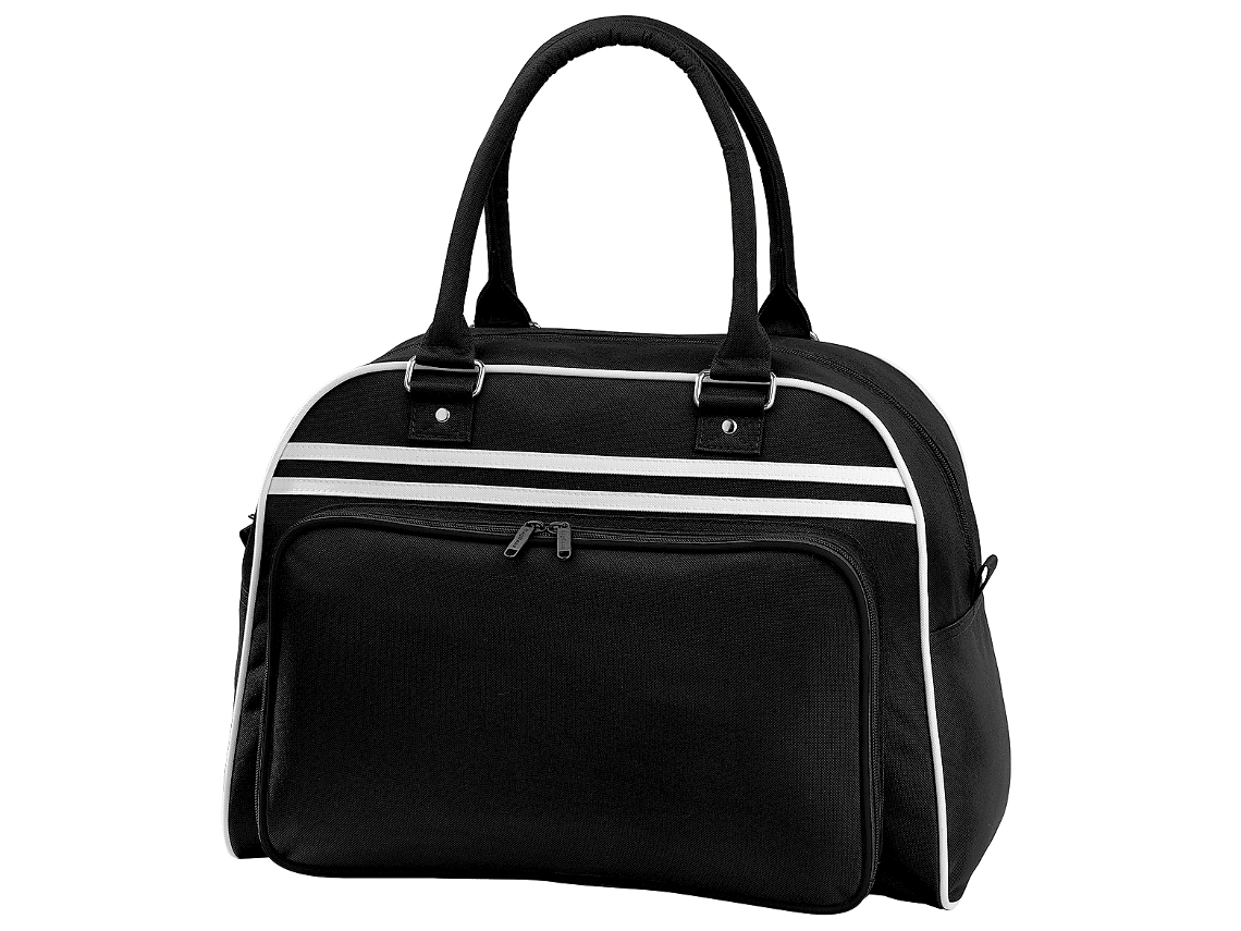 Bagbase retro bowling bag (pacote com 2) tamanho único preto e branco AQUAFORGE (23 litros)
