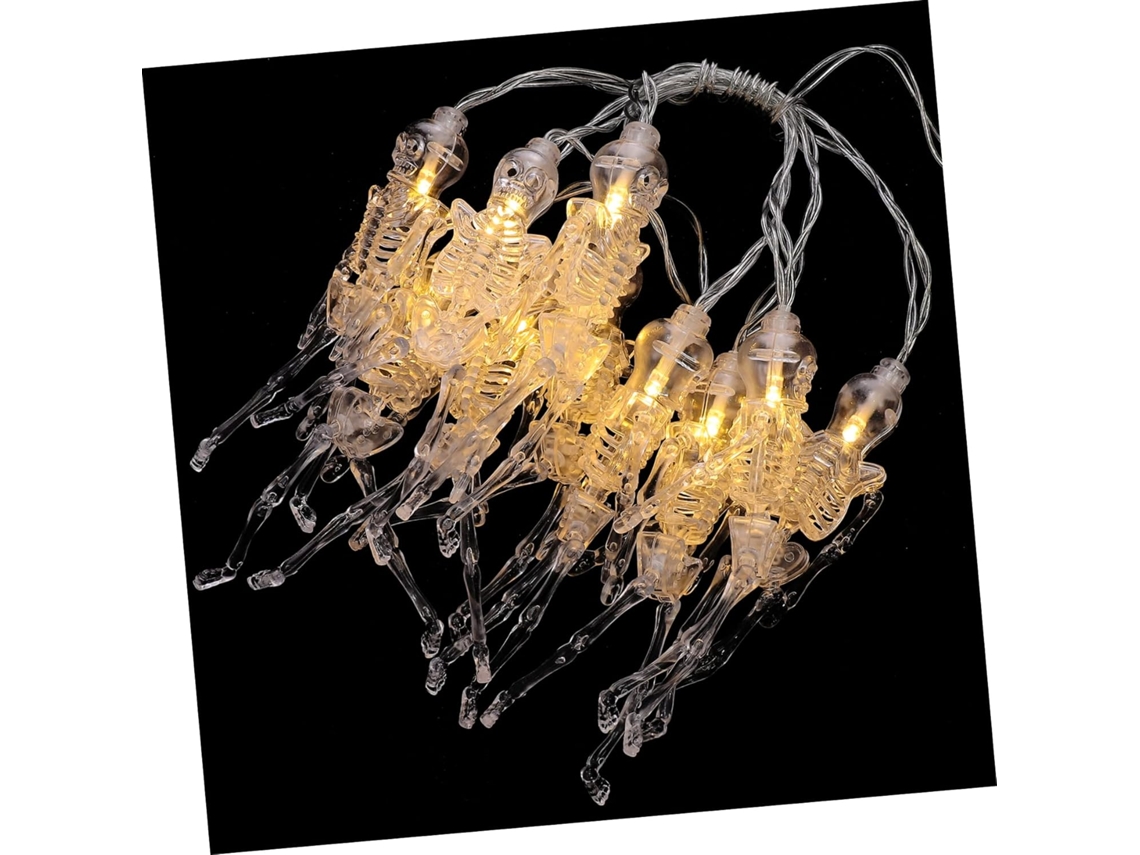 Cordão De Luzes Led Exclusivo Para Esqueleto De Halloween, Com 10 Molduras Móveis, Luzes Decorativas Para Decoração De Halloween. Gokoco