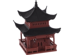 Miniatura de Pavilhão Chinês Elegante para Decoração de Jardim, Feita de Plástico com Acabamento em Filigrana. Visual CHABERLU