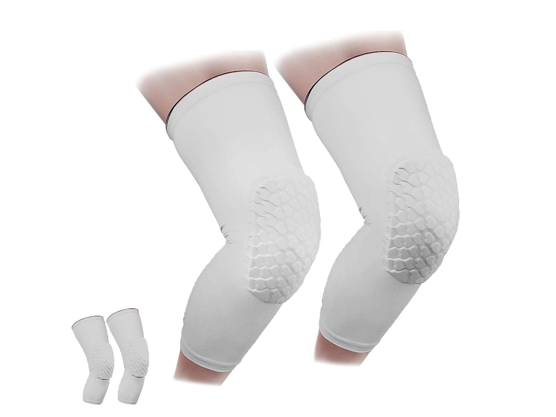 Par De Joelheiras Hexpad Antiderrapante Respirável Com Proteção Contra Impactos Para Basquete 2 Unidades