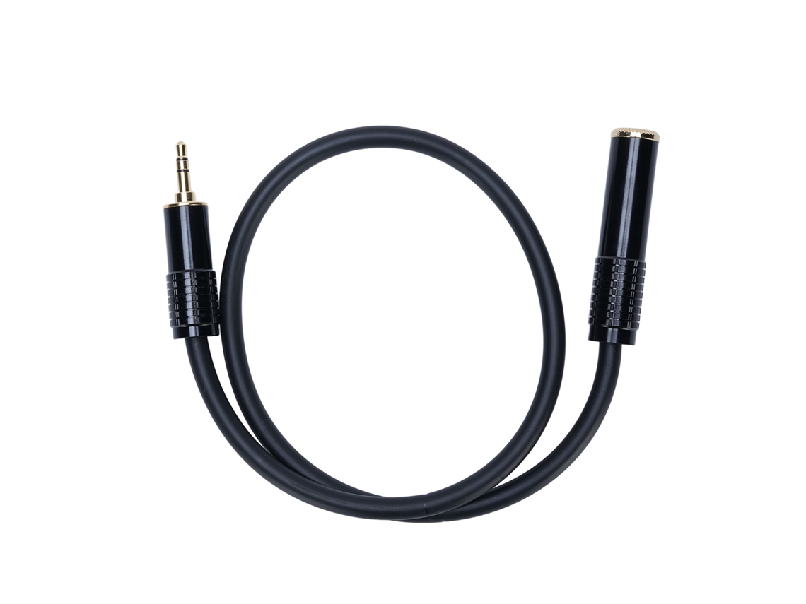 Cabo Estéreo De Extensão 6.35mm Fêmea Para 3.5mm Macho Para Fone De Ouvido Microfone Amplificador Guitarra
