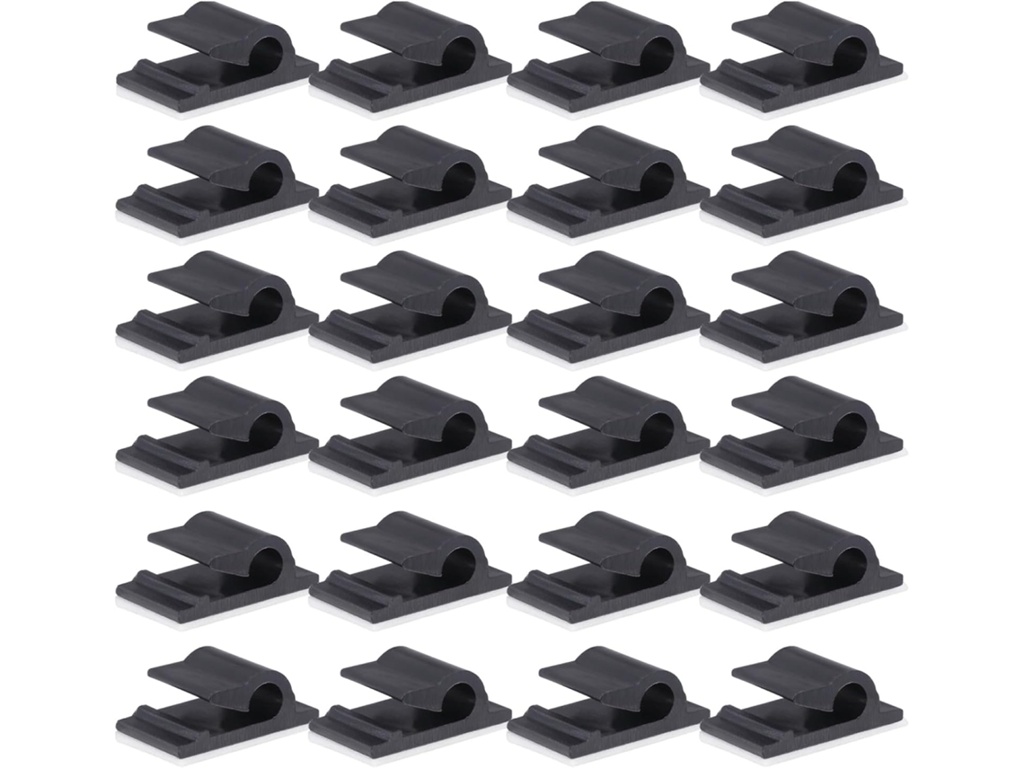 Pacote Com 50 Presilhas De Nylon Autoadesivas De Dupla Face Para Organizar Cabos De Rede.