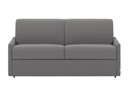 Sofá Cama Calife VENTE-UNIQUE.PT (Cinzento Claro - Tecido e Veludo - 190x94x85 cm/Dimensões da cama: 160-179 cm)