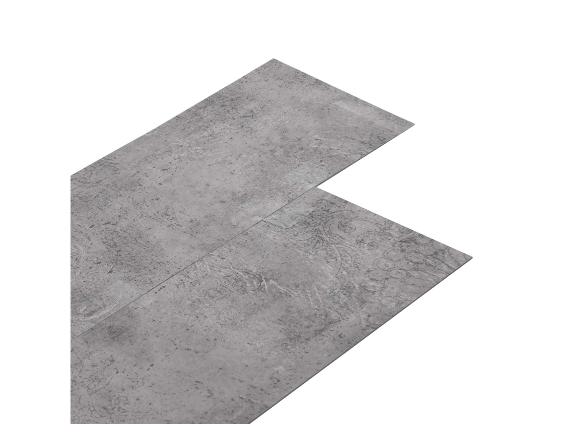 Vidaxl Pranchas De Piso Pvc Autoadesivas Cimento Marrom 30,5 X 61 Cm
