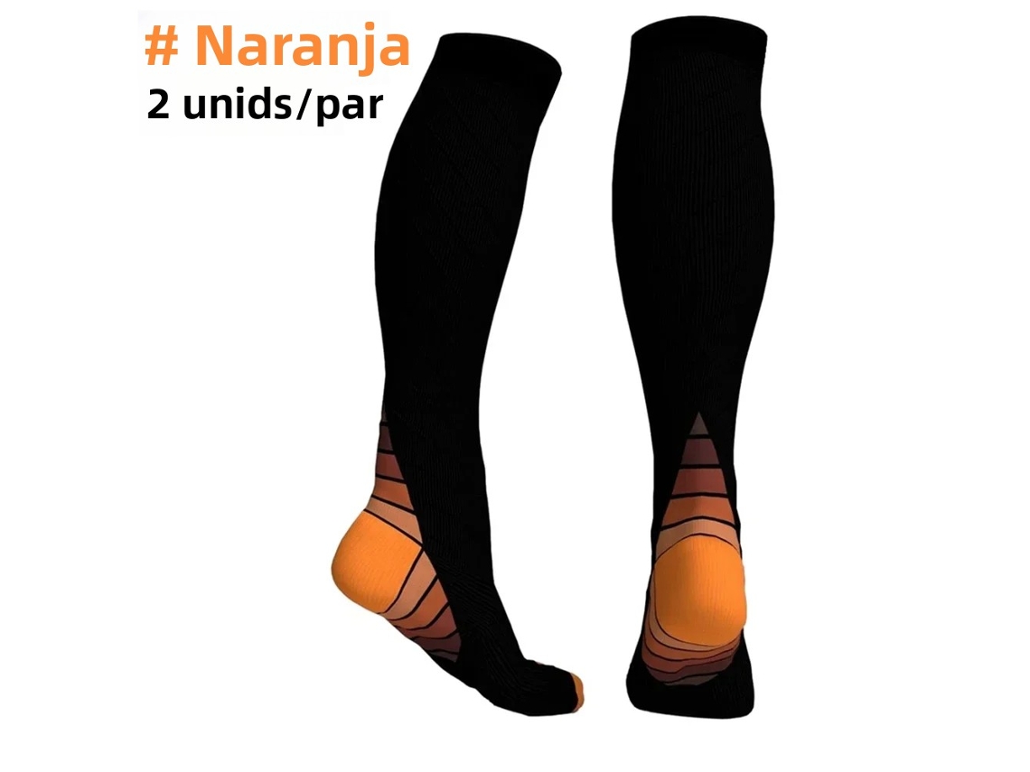 (laranja, Um Par, Tamanho P) Meias De Compressão, Compressão Progressiva De 20-30 Mmhg, Adequadas Para Corrida.