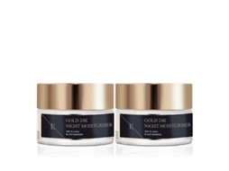 Hidratante noturno antirrugas Erth Skin London com ouro 24 quilates x 2