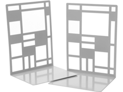 Conjunto De Dois Suportes Para Livros Decorativos Em Ferro Forjado Com Base Antiderrapante, Design Elegante Para Mesa E