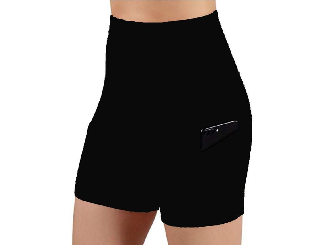 Calções Esportivos Fasst para Mulher, Cintura Alta, com 2 Bolsos Laterais, para Yoga, Exercício, Corrida | S/MARCA