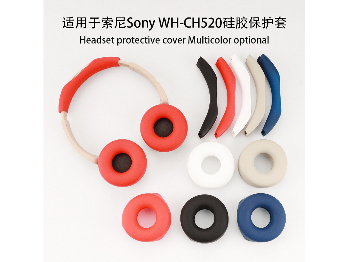 Acessórios Para Fones De Ouvido Sony Wh Chn520 Capa Protetora Com Zíper Para A Faixa De Cabeça Yunzii (branco Creme)