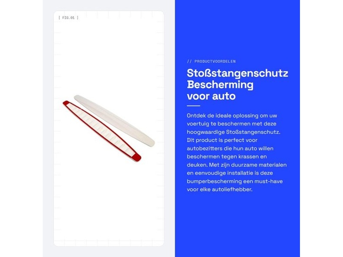 Proteção De Perna De Lugar 2 Peças - Schokbestendig - Duurzaam - Branco