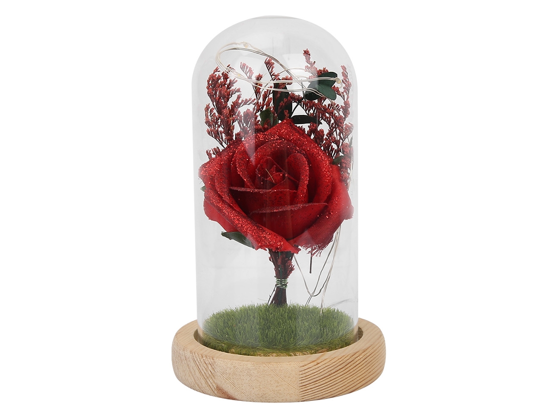 Luz Led Flor de Rosa Artesanal para Decoração Casa Presente